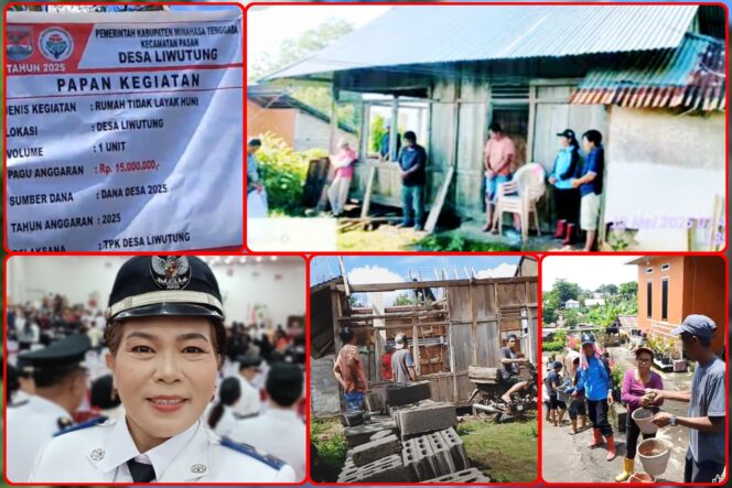 
					Komit Sejahterakan Masyarakat, Pemdes Liwutung Bantu Keluarga Waruis-Pondaag Lewat Program Bedah Rumah