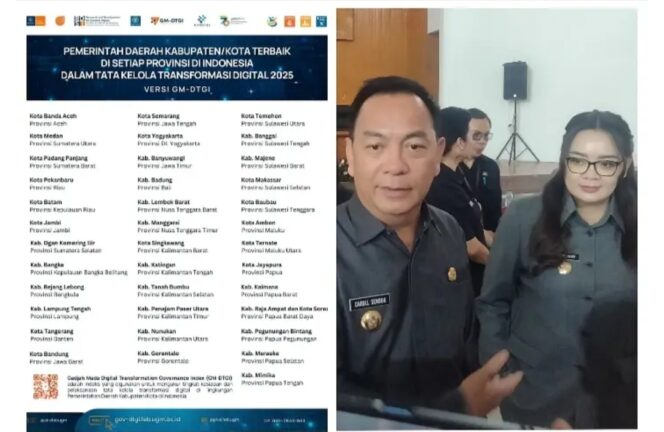 
					Kepemimpinan Caroll-Sendy, Tomohon Raih Penghargaan Tata Kelola Transformasi Digital