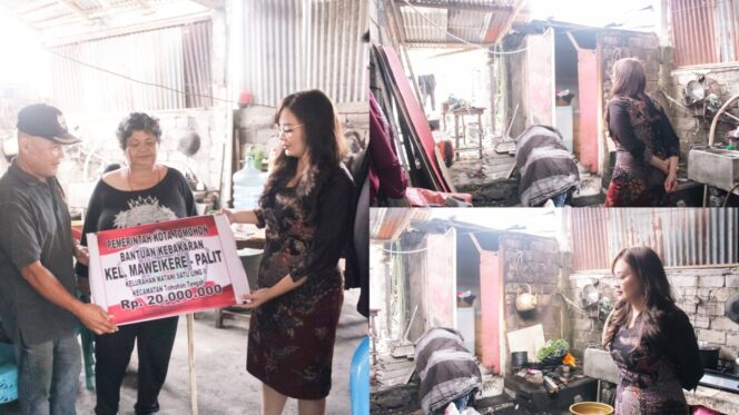
					Ringankan Beban Korban Kebakaran, Sendy Rumajar Serahkan Bantuan Pemkot Tomohon untuk Warga Terdampak