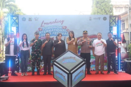 Jajaran Pemkot Tomohon dan unsur Forkopimda saat melaunching gelaran TIFF 2026. Dok istimewa