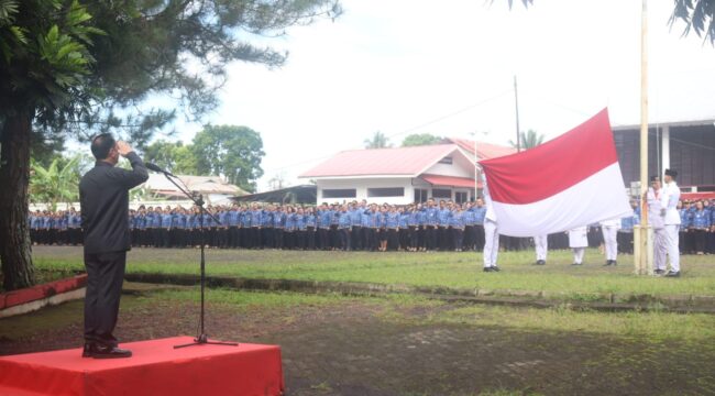 HIKMAT: Suasana pelaksanaan Upacara Hari Lahir Pancasila dipimpin langsung oleh Wali Kota Caroll Senduk SH. Dok istimewa 