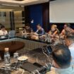 SINERGI: Panitia TIFF 2026 dipimpin Ketua Levita Supit dan Kadis Pariwisata Tomohon Judhistira Siwu saat memaparkan potensi gelaran TIFF di hadapan Pengurus KADIN Pusat. Dok istimewa 
