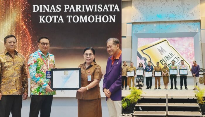 Berkat Inovasi Layanan dan Pengembangan Pariwisata, Dispar  Tomohon  Sukses Cetak Hat-trick Public Service of The Year 2026